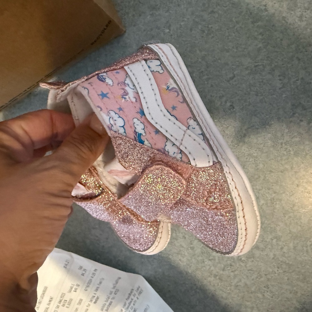 Vans Pink Glitter Unicorn Kids Sneakers